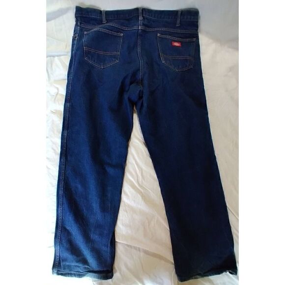 Dickies Men's Size 42x32 Relaxed Fit Denim Dark Wash Work Jeans - Picture 2 of 6